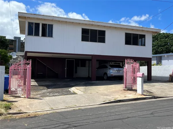 a front view of a house with entryway