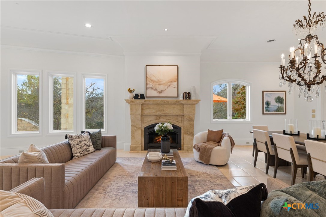 8536 Armstrong Road Belton, TX 76513 - Photo 5 of 41 a living room with furniture and a fireplace