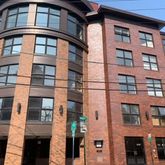 a front view of a building