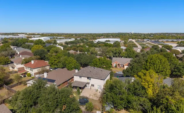 an aerial view of multiple house