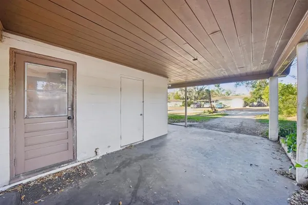 a view of a backyard of a house