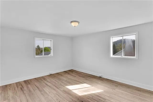 an empty room with a window