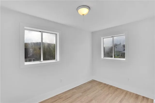 an empty room with a window