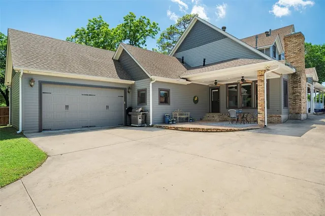 front view of a house with a outdoor space