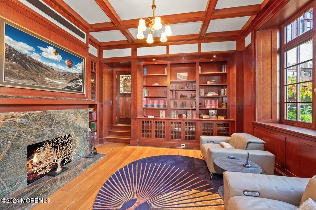 2 Browns Dock Road Rumson, NJ 07760 - Photo 11 of 74 Library with gas fireplace