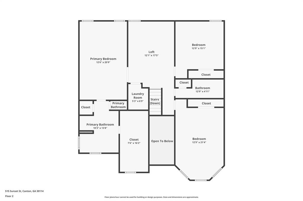 515 Sunset Street Canton, GA 30114 - Photo 56 of 64 a picture of floor plan