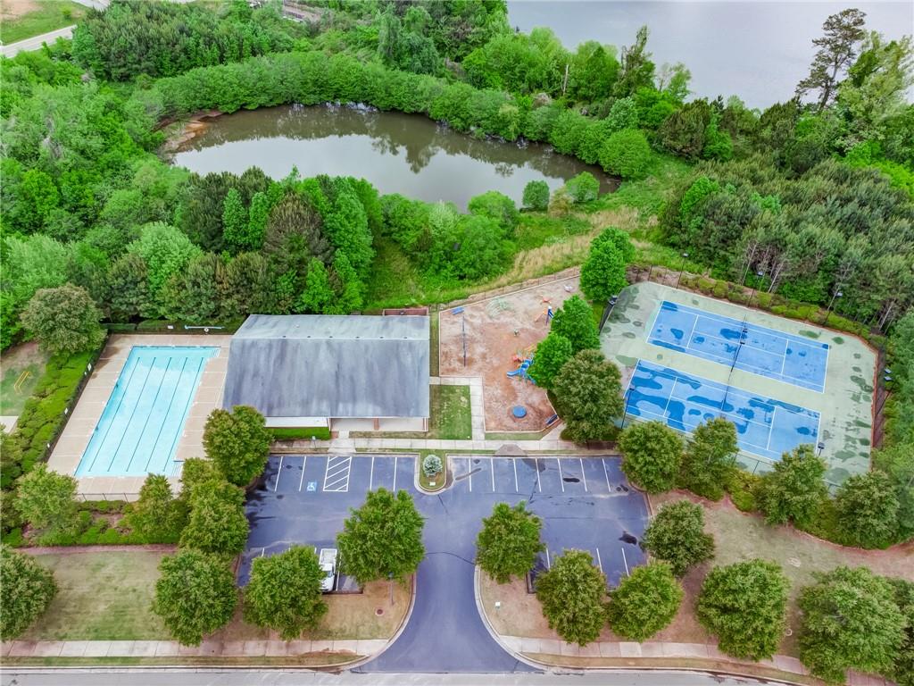 515 Sunset Street Canton, GA 30114 - Photo 62 of 64 an aerial view of a house and garden space