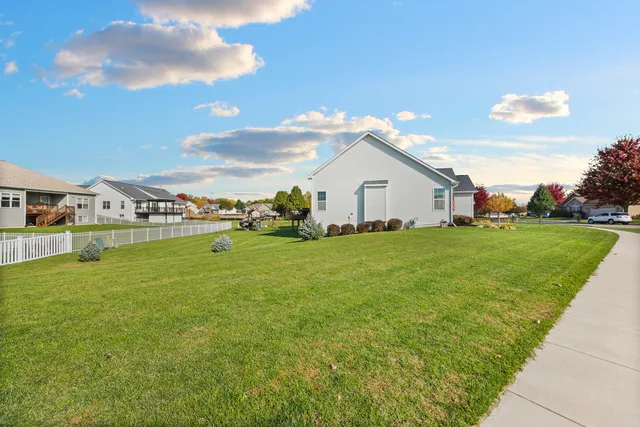 a view of a living room and dining room