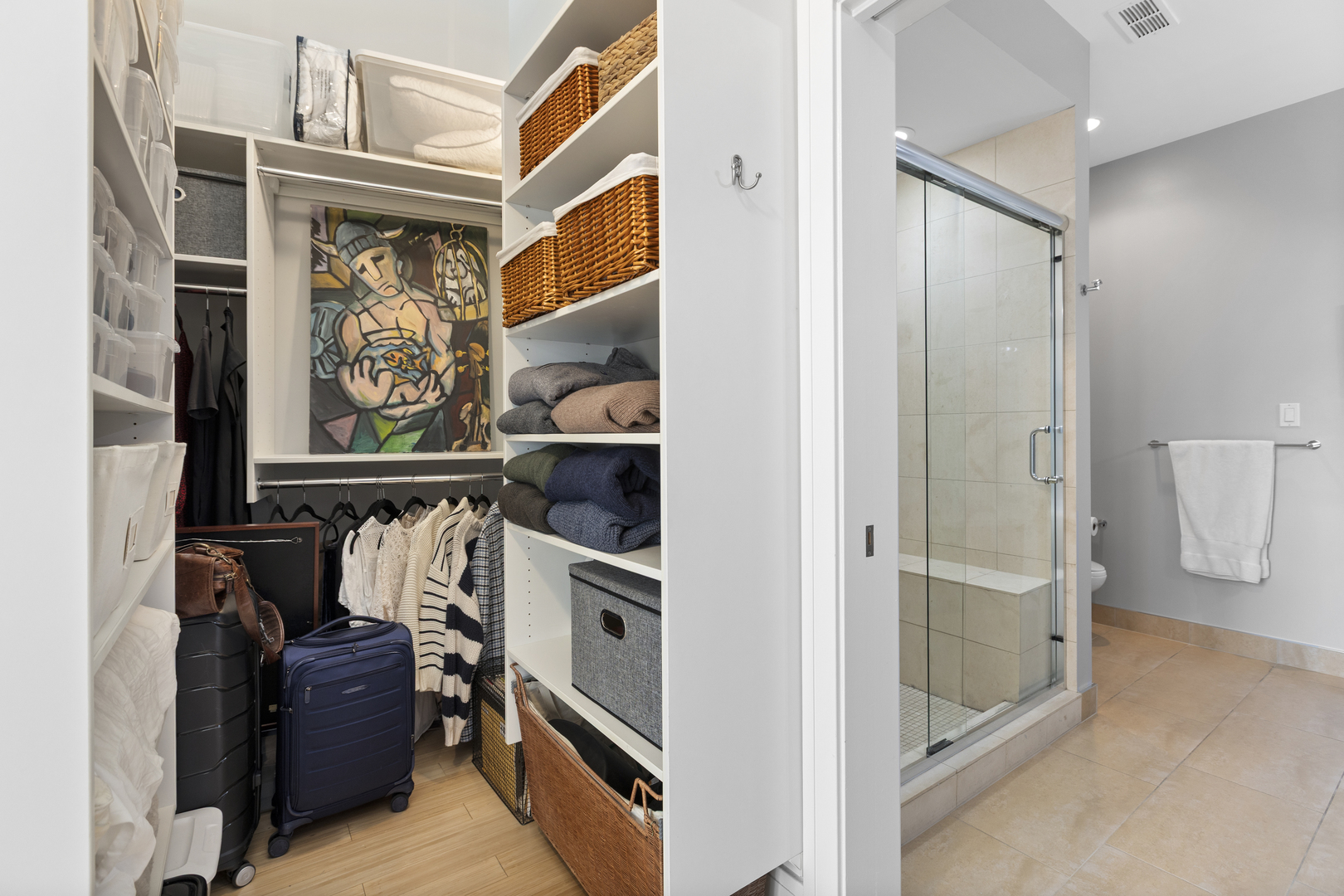 1800 Ridge Avenue, Unit 102 Evanston, IL 60201 - Photo 23 of 26 a view of walk in closet with clothes and shoes