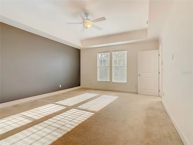 a view of a city with a building in the background