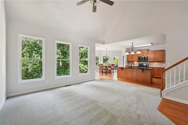a view of livingroom with hardwood area