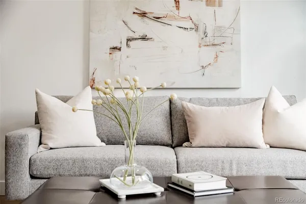 a living room with furniture and a couch
