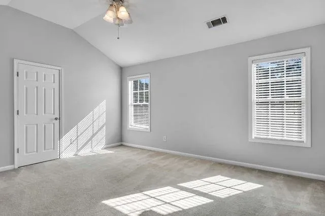 an empty room with a window