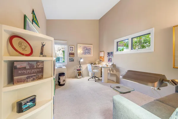 a large kitchen with lots of counter space and a sink