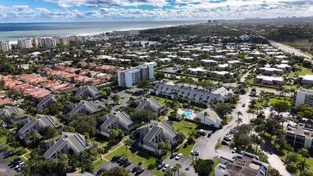 an aerial view of multiple house