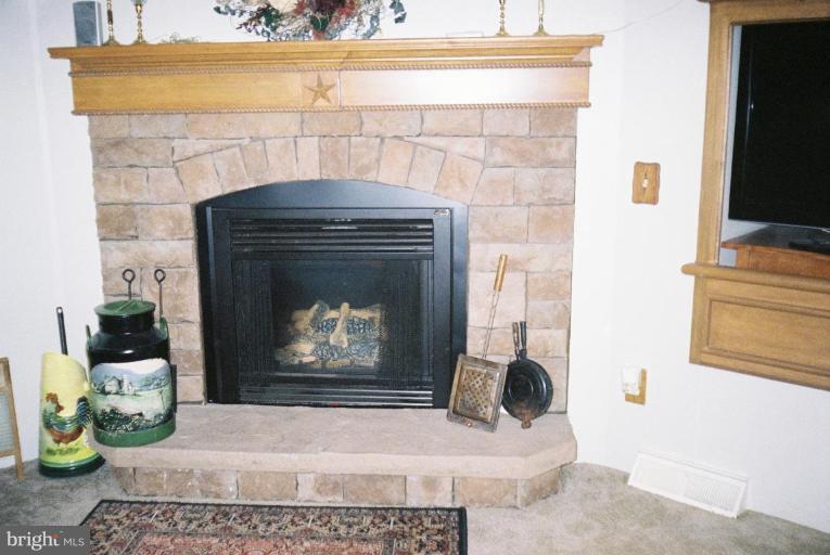 7853 Sellner Road Jessup, MD 20794 - Photo 21 of 28 Gas fireplace has fieldstone hearth and surround