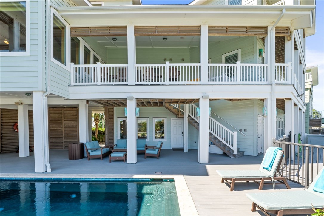 1024 Private Road East Port Aransas, TX 78373 - Photo 32 of 40 front view of a house with a porch