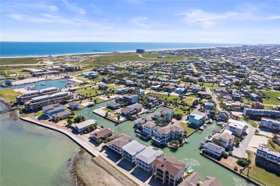 1024 Private Road East Port Aransas, TX 78373 - Photo 40 of 40 an aerial view of a city with ocean view in back
