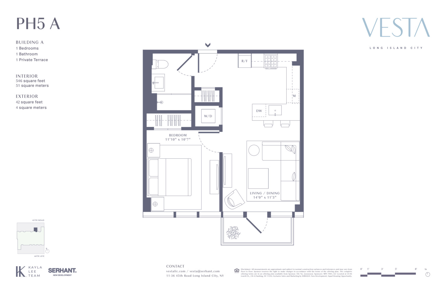 11-36 45th Road, Unit PH5A Queens, NY 11101 - Photo 12 of 12 a picture of a floor plan