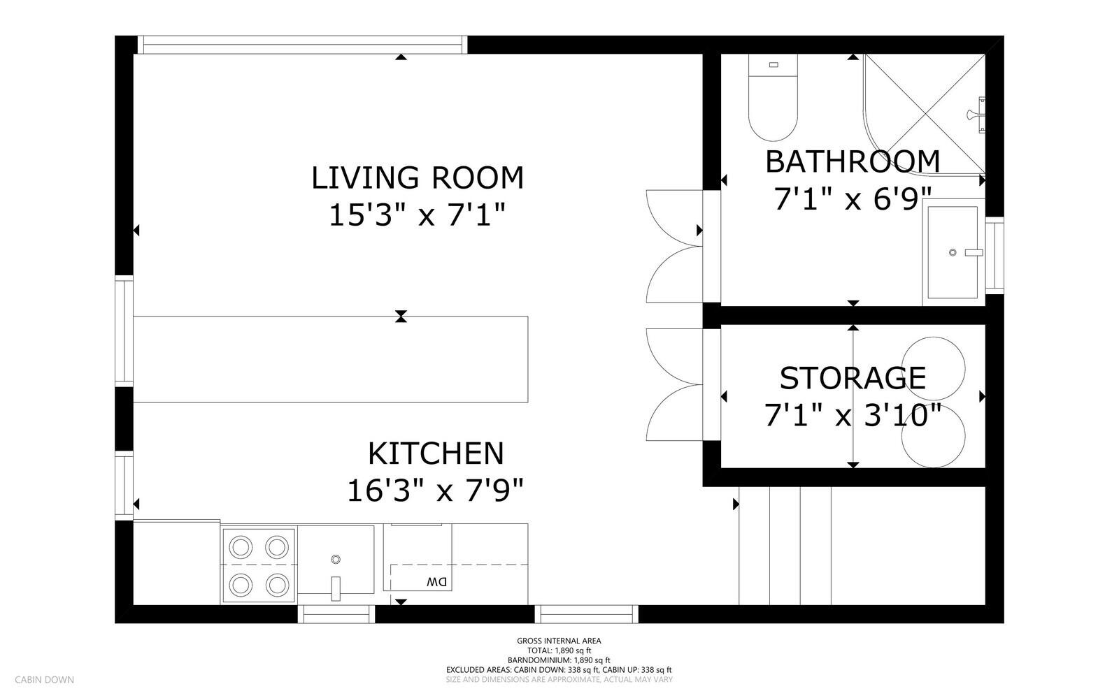 167 Camp'' Town Farm Road North Anson, ME 04958 - Photo 37 of 38 Floor plan camp 1st floor