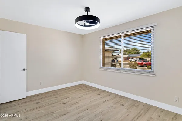 a window in an empty room