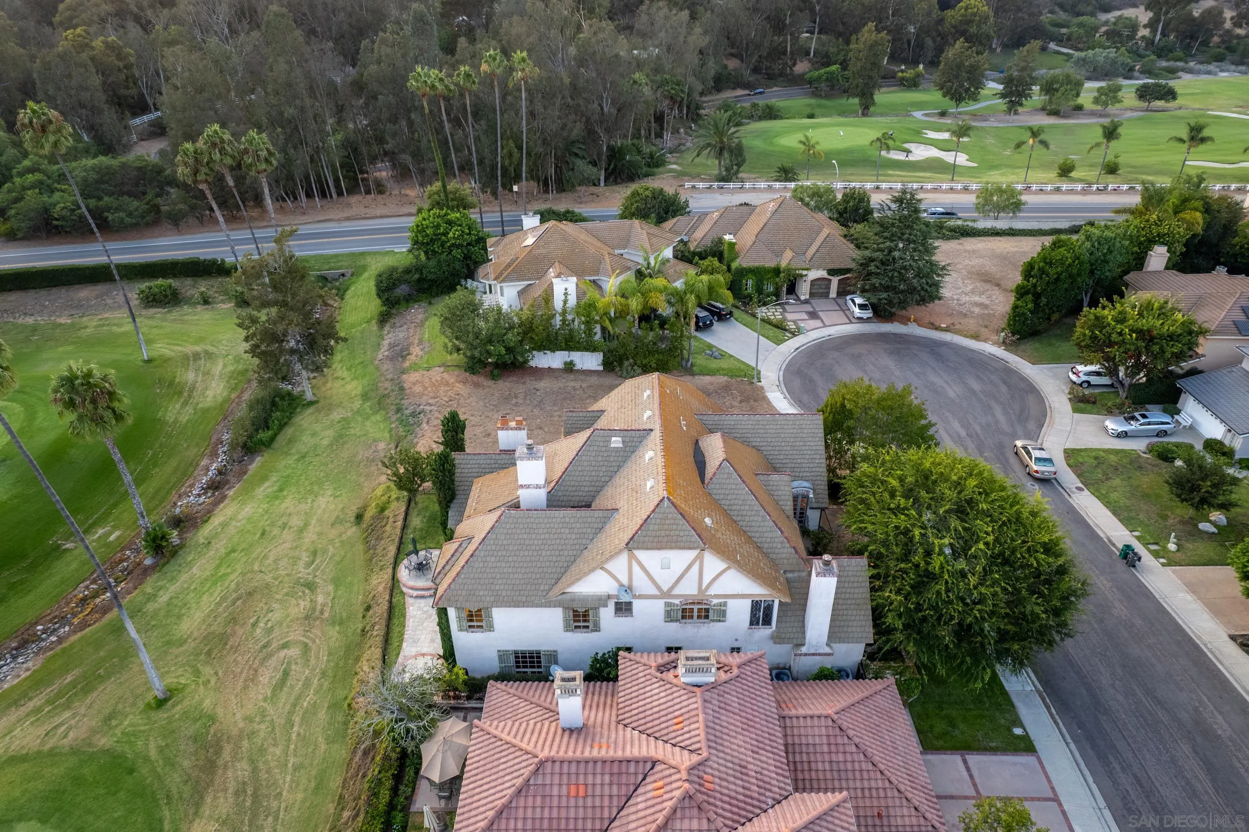 16056 Avenida Calma Rancho Santa Fe, CA 92091 - Photo 50 of 51 an aerial view of a house with outdoor space and lake view