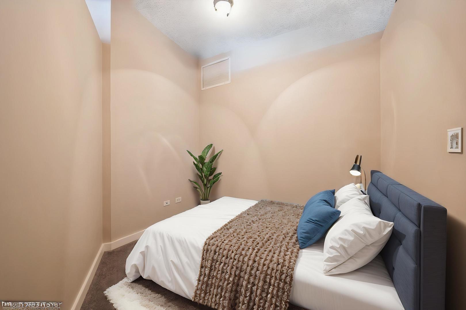 420 South Clinton Street, Unit 617A Chicago, IL 60607 - Photo 12 of 25 a bedroom with a bed and a couch