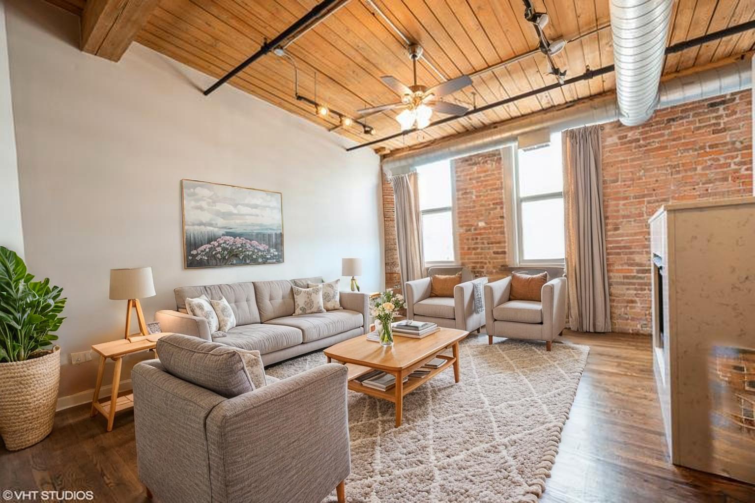 420 South Clinton Street, Unit 617A Chicago, IL 60607 - Photo 2 of 25 a living room with furniture wooden floor and a large window