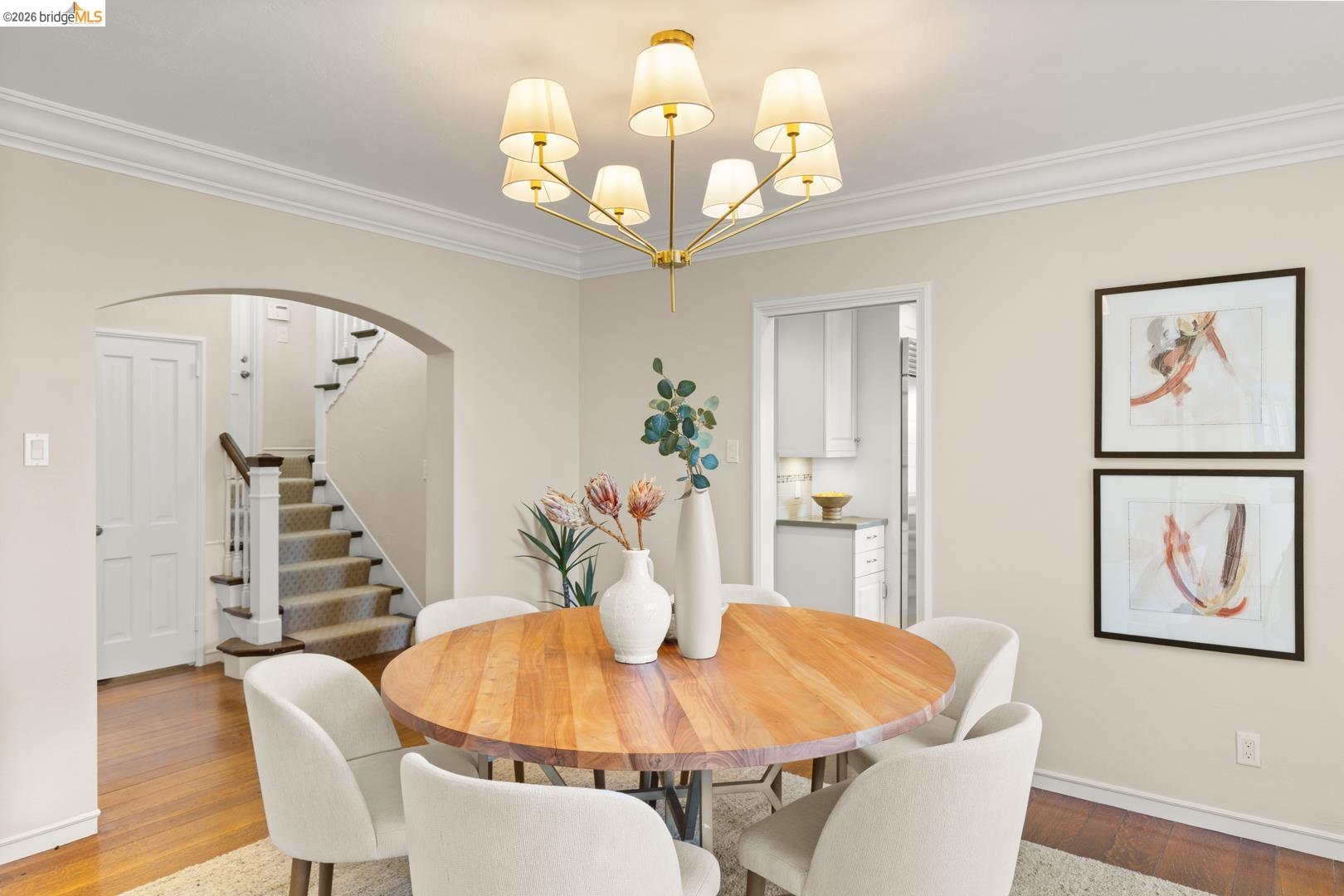 1123 Park Hills Road Berkeley, CA 94708 - Photo 13 of 47 a dining room with furniture and wooden floor