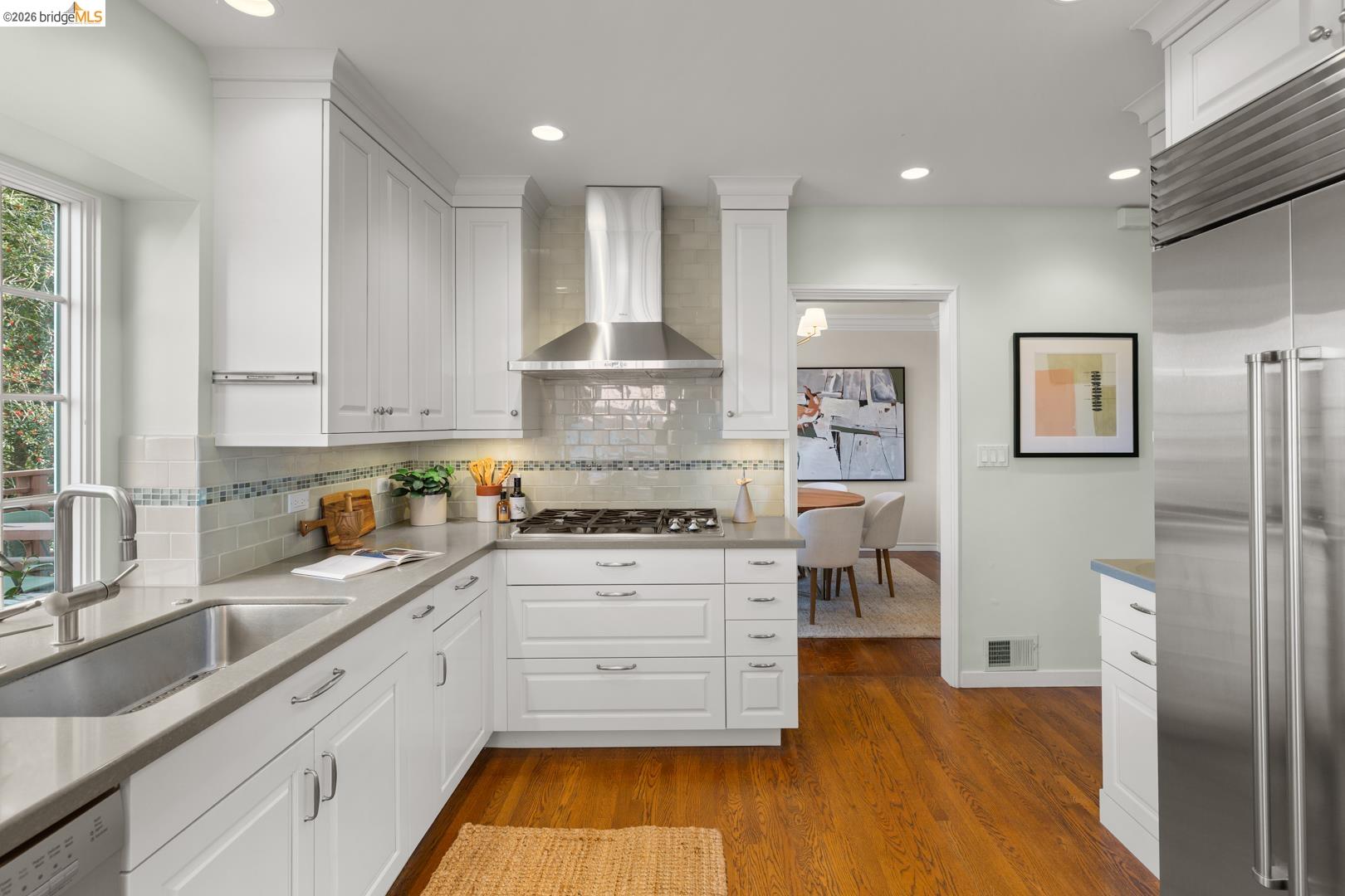 1123 Park Hills Road Berkeley, CA 94708 - Photo 16 of 47 a kitchen with stainless steel appliances granite countertop a stove a sink and a refrigerator