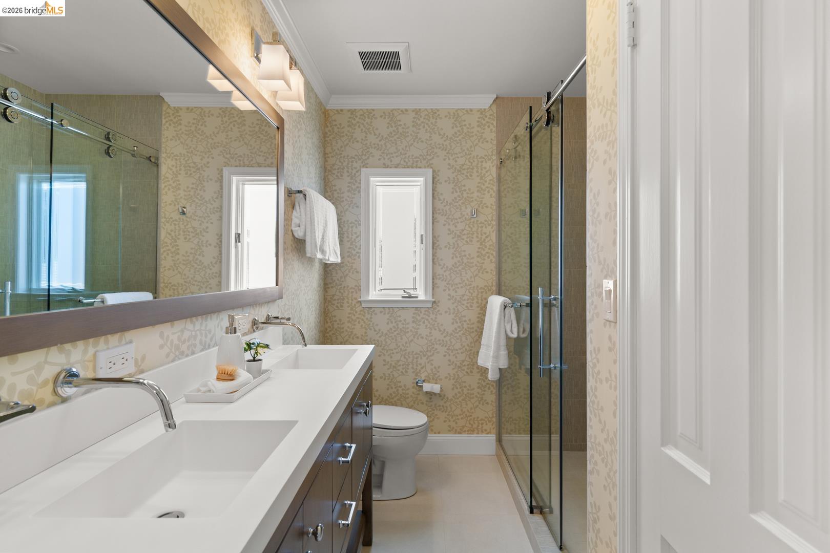 1123 Park Hills Road Berkeley, CA 94708 - Photo 24 of 47 a bathroom with a double vanity sink mirror and toilet