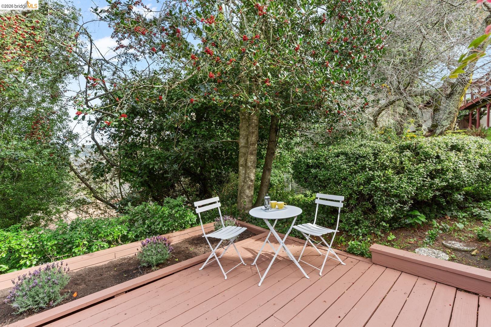 1123 Park Hills Road Berkeley, CA 94708 - Photo 41 of 47 a chairs and a table in a balcony
