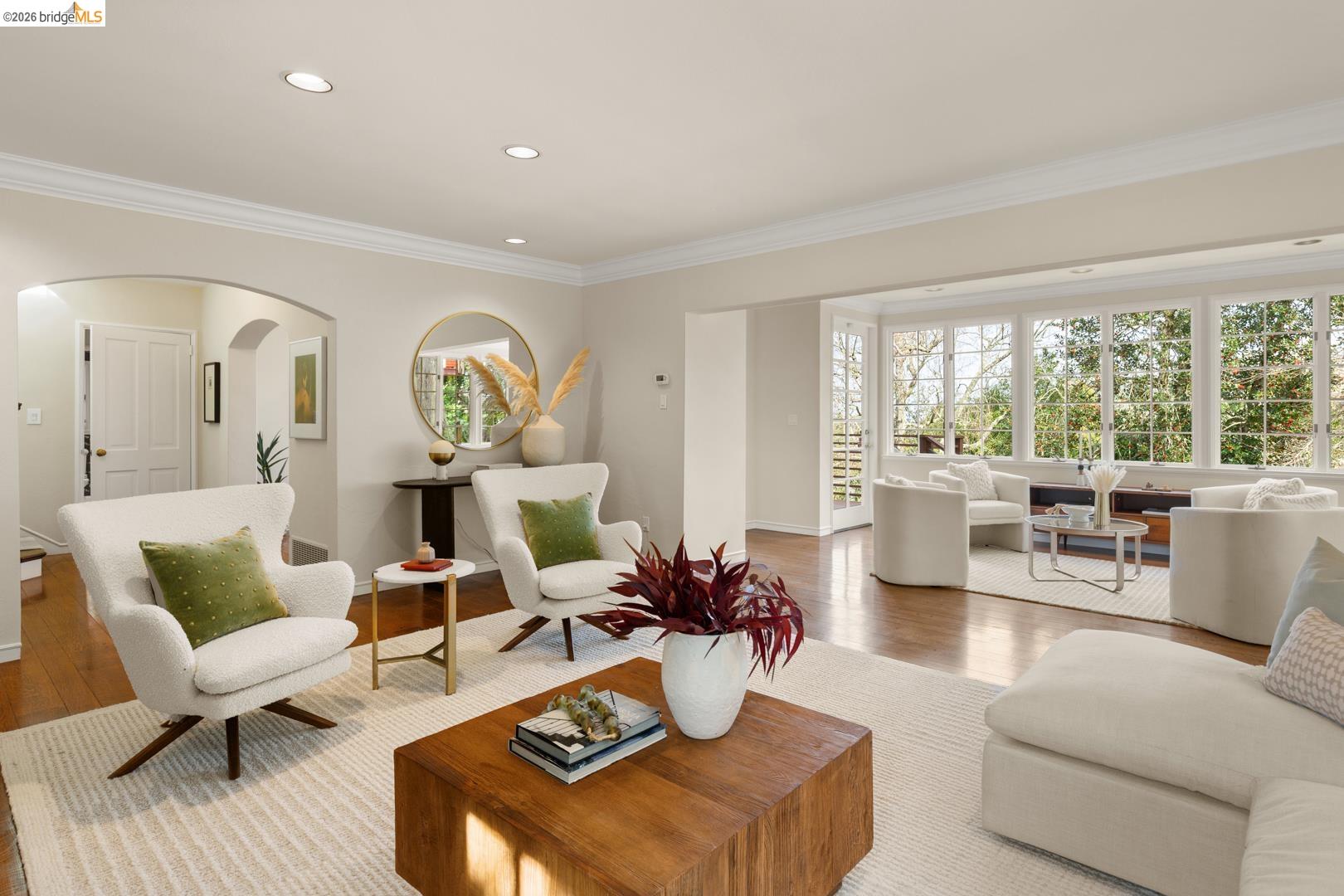1123 Park Hills Road Berkeley, CA 94708 - Photo 7 of 47 a living room with furniture fireplace and a large window