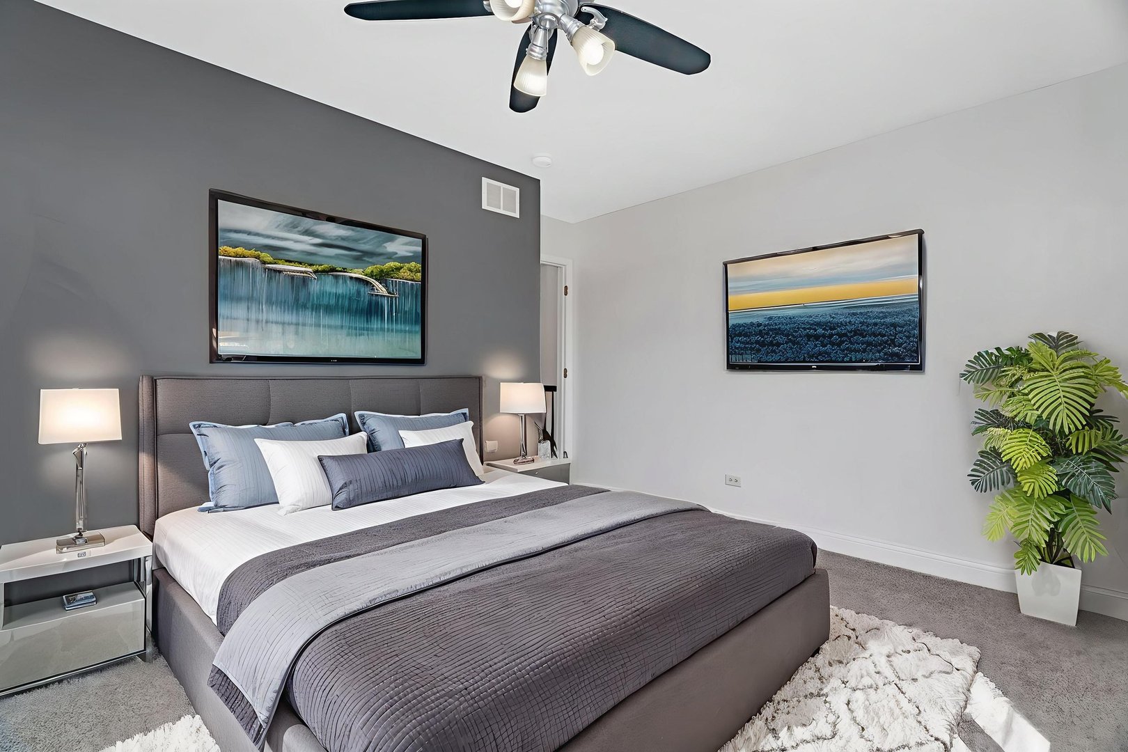 1110 Sandstone Drive Diamond, IL 60416 - Photo 28 of 49 a bedroom with bed and a painting on the wall