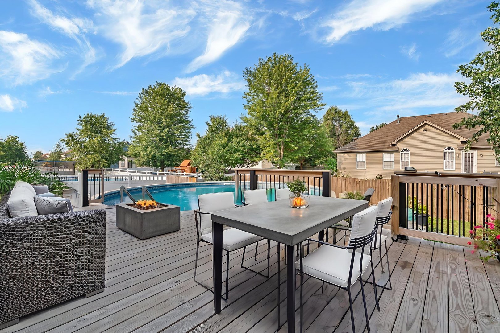 1110 Sandstone Drive Diamond, IL 60416 - Photo 38 of 49 a view of a roof deck with furniture