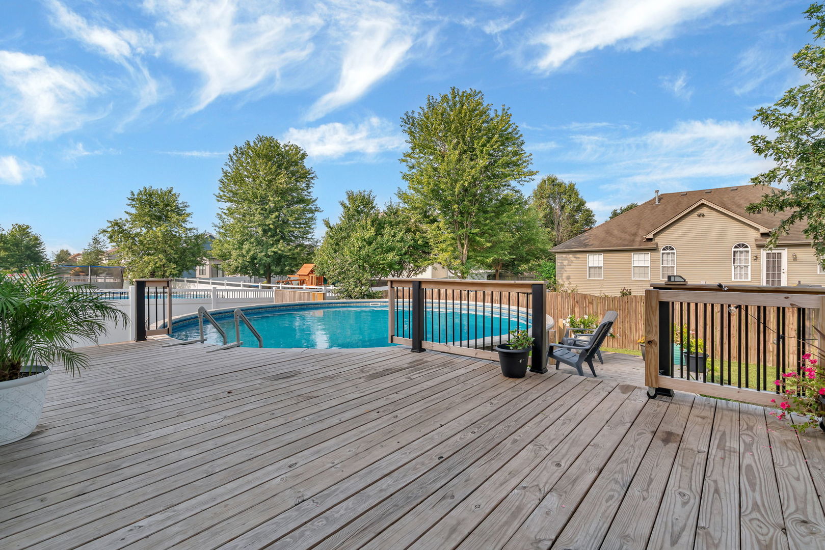 1110 Sandstone Drive Diamond, IL 60416 - Photo 39 of 49 a view of a deck with a yard
