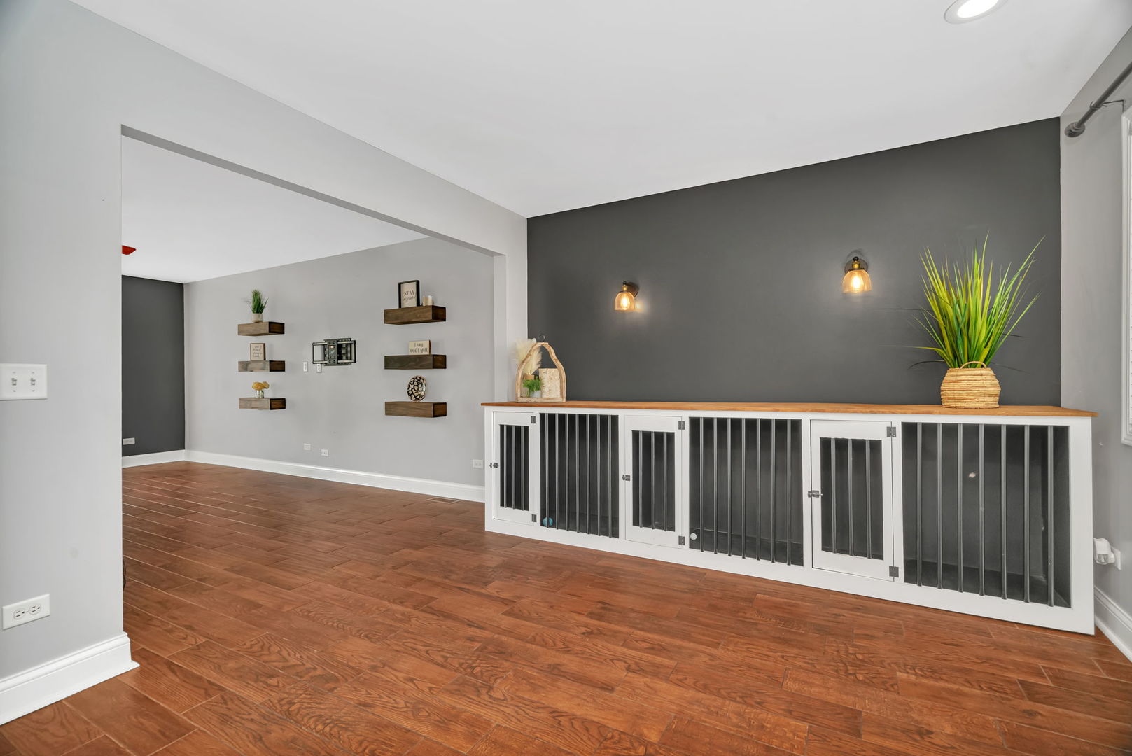 1110 Sandstone Drive Diamond, IL 60416 - Photo 5 of 49 a view of a hallway with wooden floor and windows