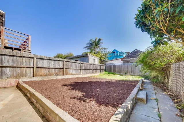 a backyard of a house