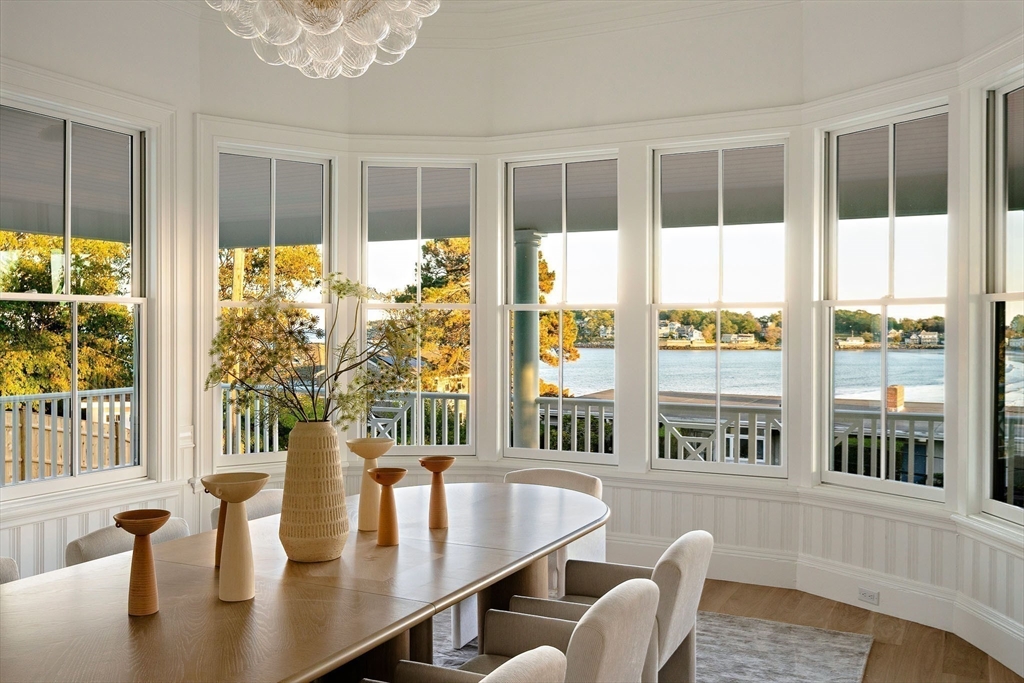 9 Little Nahant Road Nahant, MA 01908 - Photo 14 of 41 a view of a dining room with furniture window and outside view