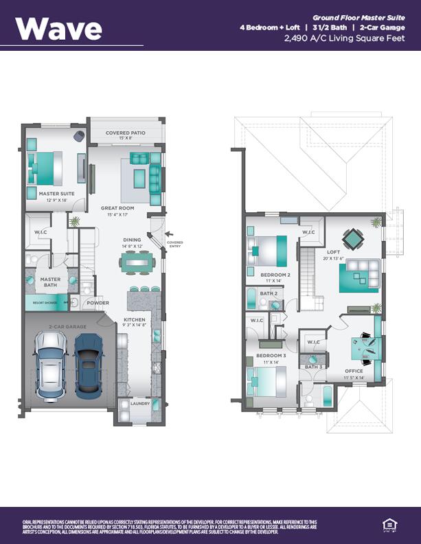 6640 Quiet Wave Trail, Unit 66 Boca Raton, FL 33433 - Photo 44 of 44 wave-Floor plan