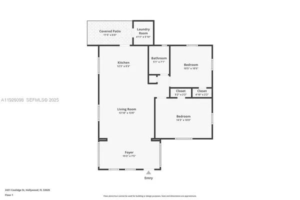 $463,000 | 2431 Coolidge Street, Hollywood, FL 33020