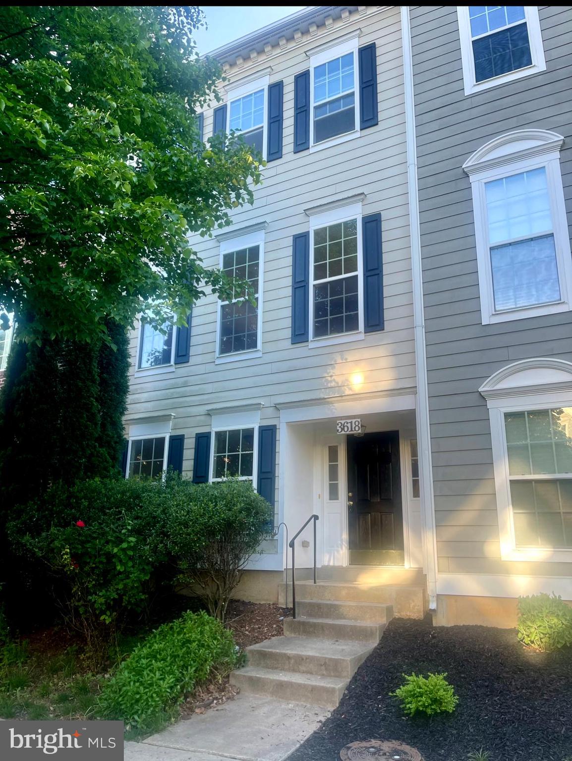 a front view of a house