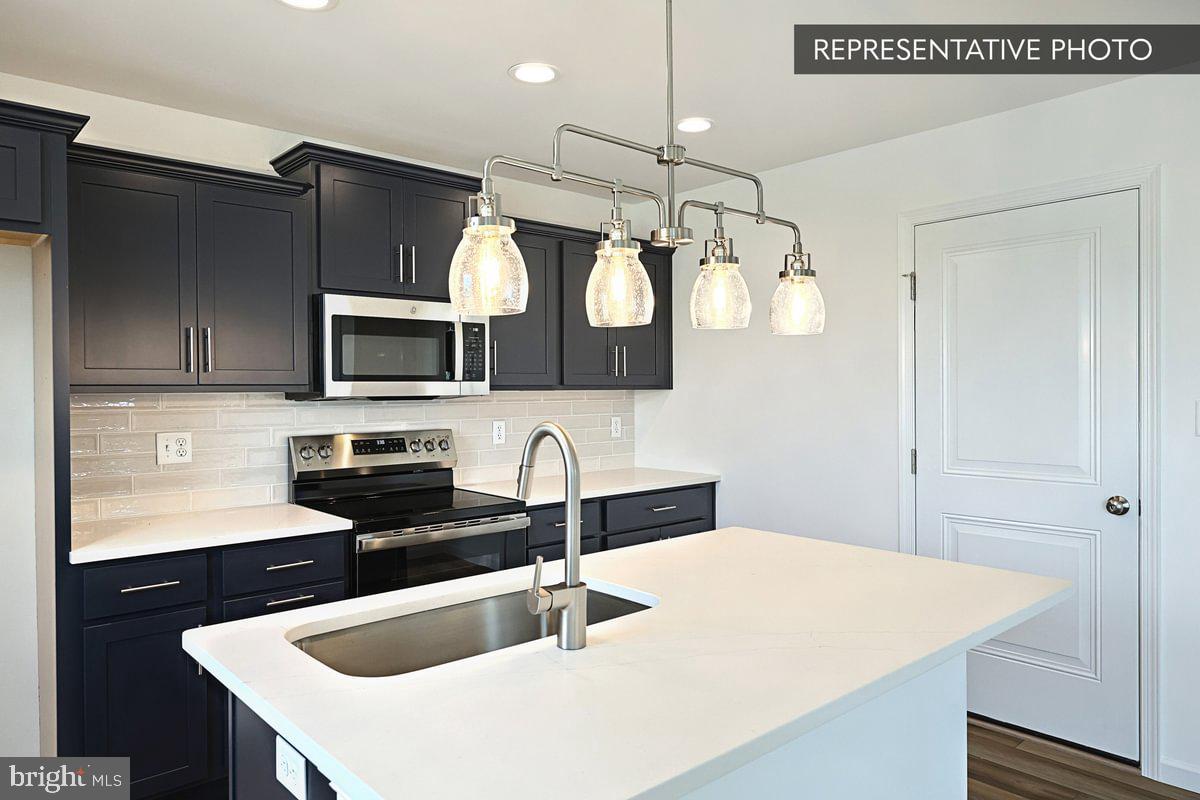 Sassafras Plan At Hills Spring Grove, PA 17362 - Photo 14 of 33 a kitchen with a sink a microwave and cabinets