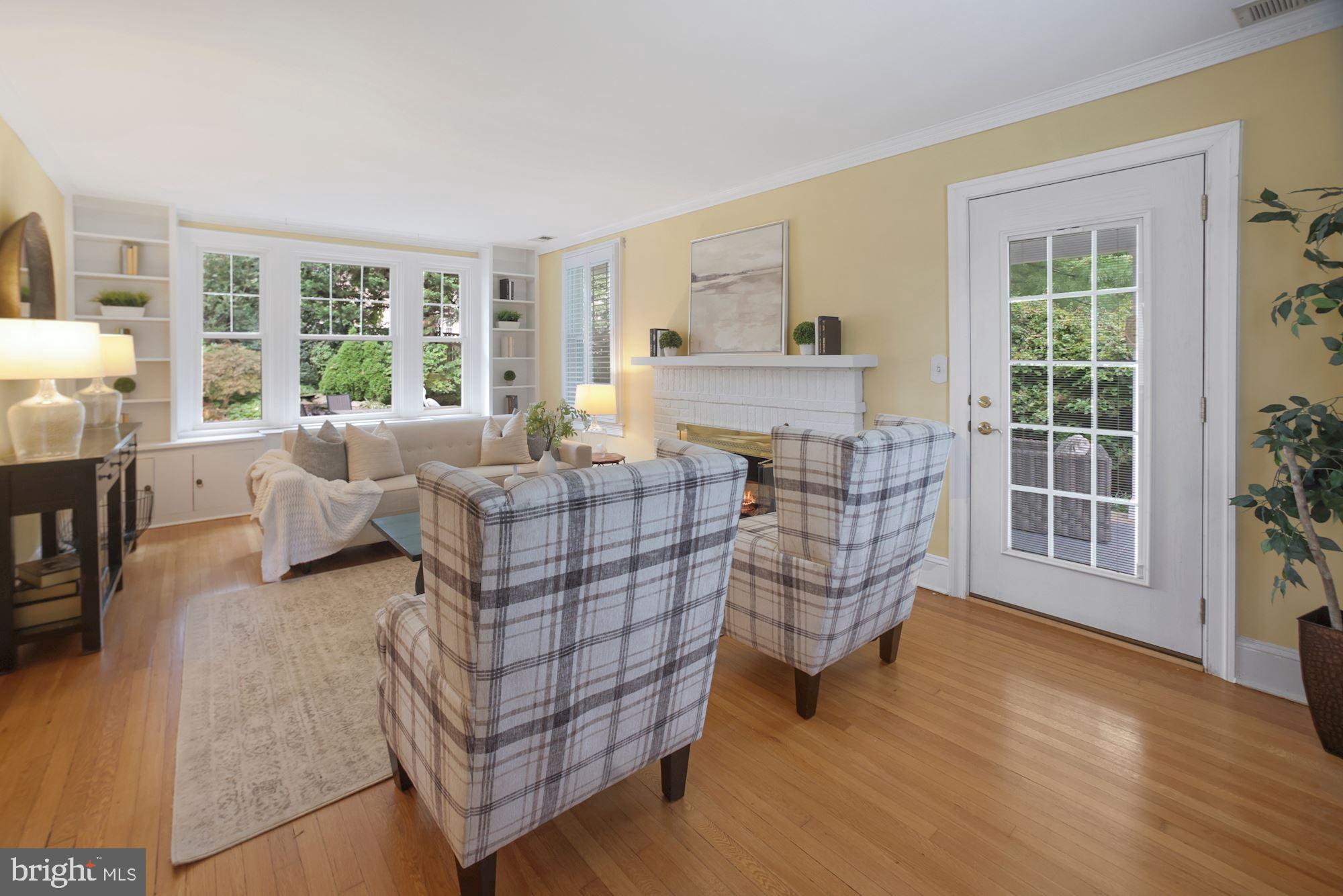 6820 Meadow Lane Chevy Chase, MD 20815 - Photo 4 of 54 Access to delightful porch from living room