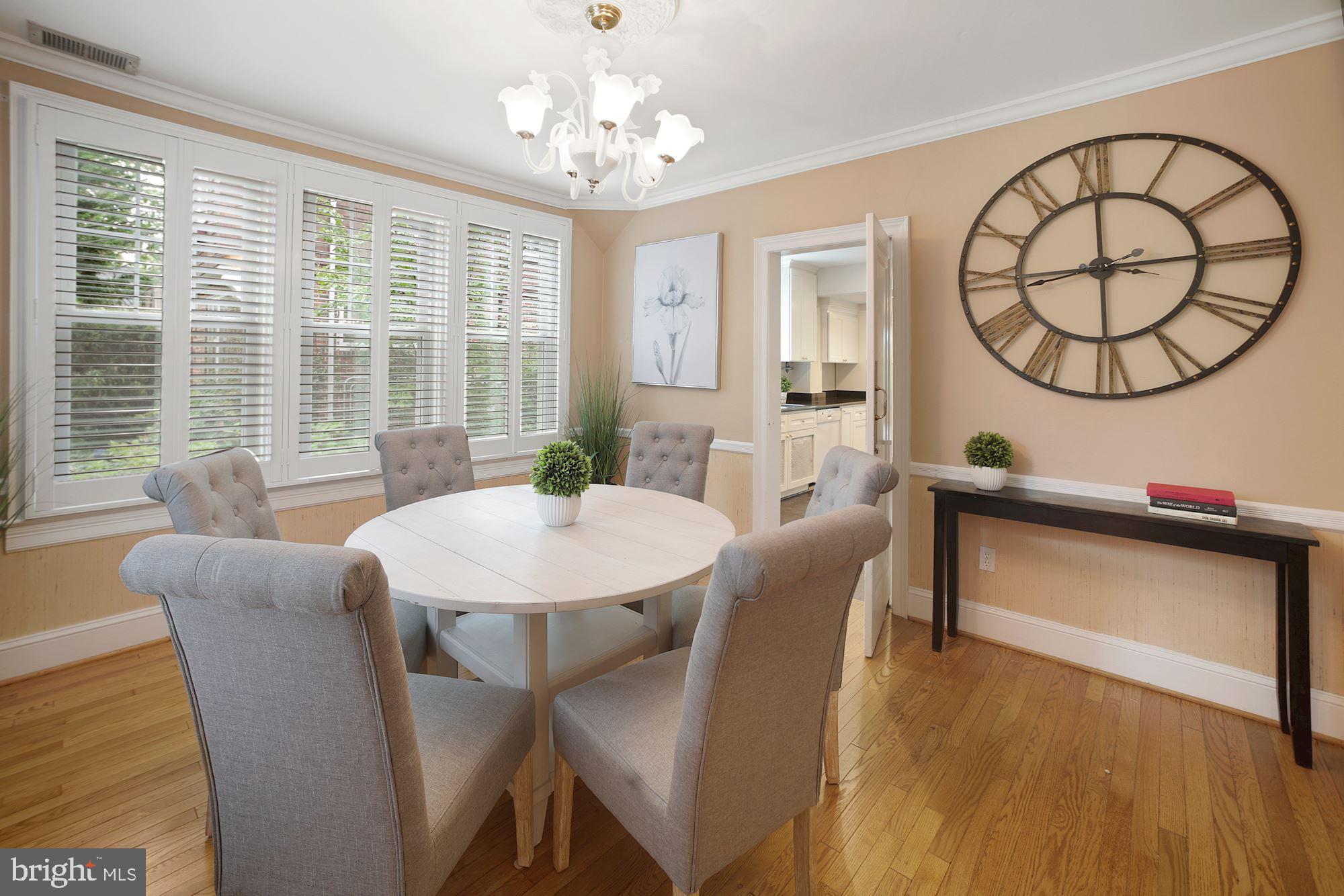 6820 Meadow Lane Chevy Chase, MD 20815 - Photo 6 of 54 Formal Dining Room complete with triple window