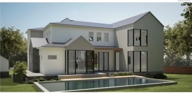 a front view of a house with balcony