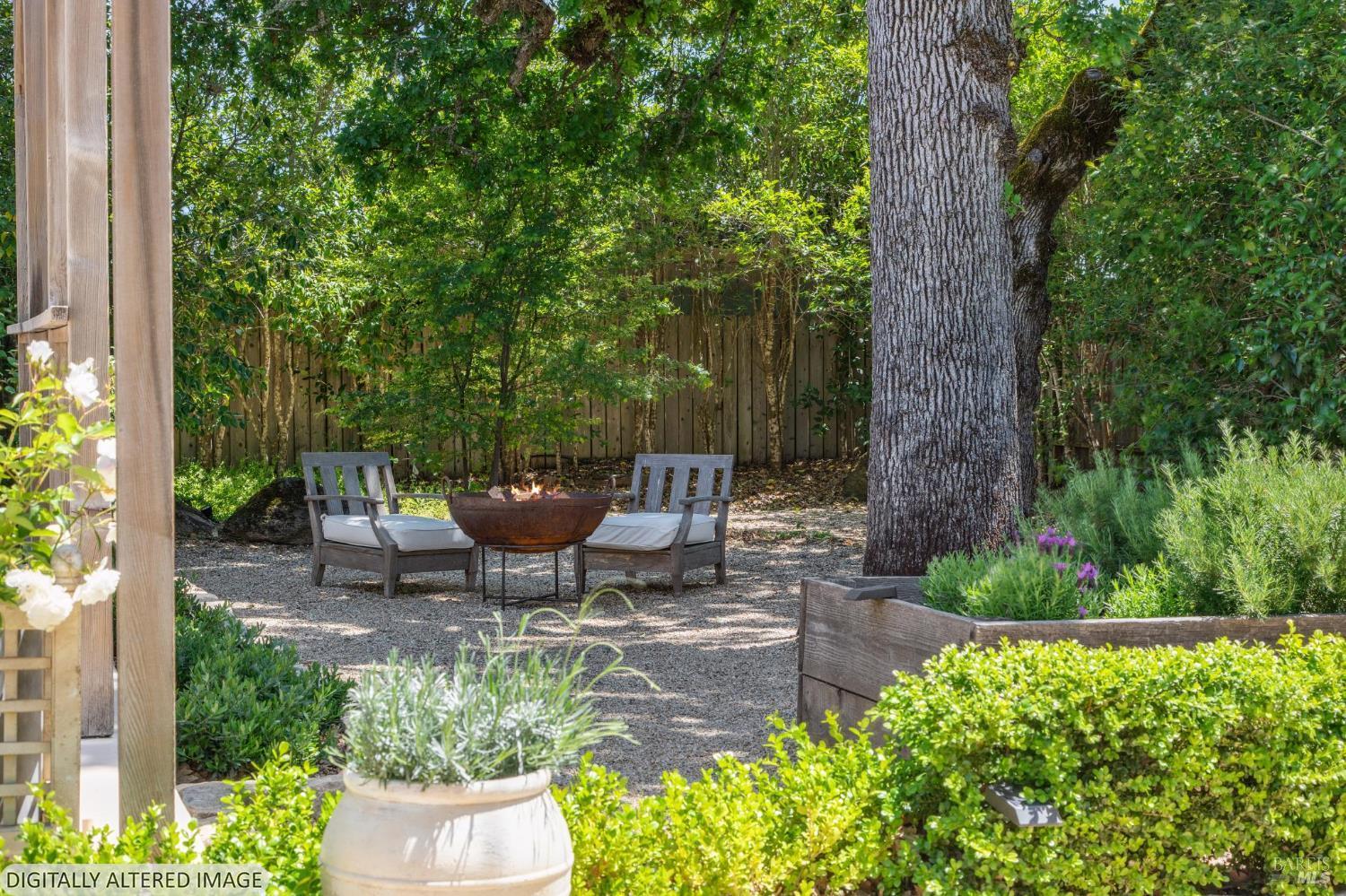 110 Viola Way Angwin, CA 94508 - Photo 25 of 31 a view of a chair and table in backyard of the house