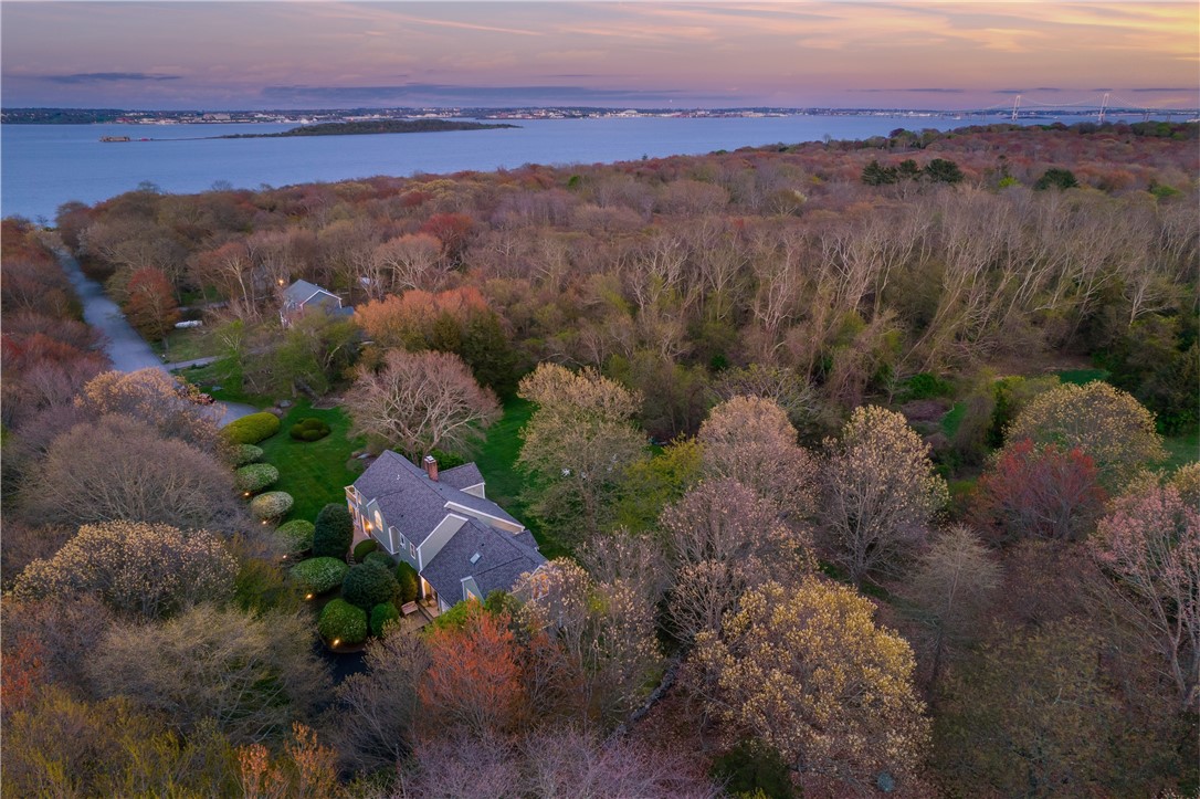 67 Wright Lane Jamestown, RI 02835 - Photo 27 of 31 Aerial with Narragansett Bay in the near distance