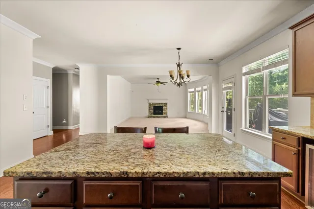 a view of a kitchen counter space