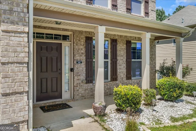 a front view of a house